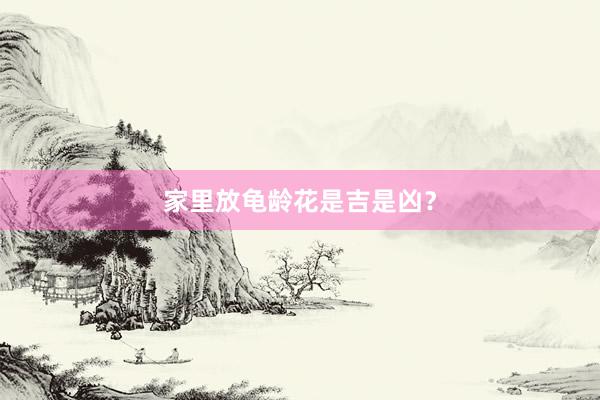家里放龟龄花是吉是凶？